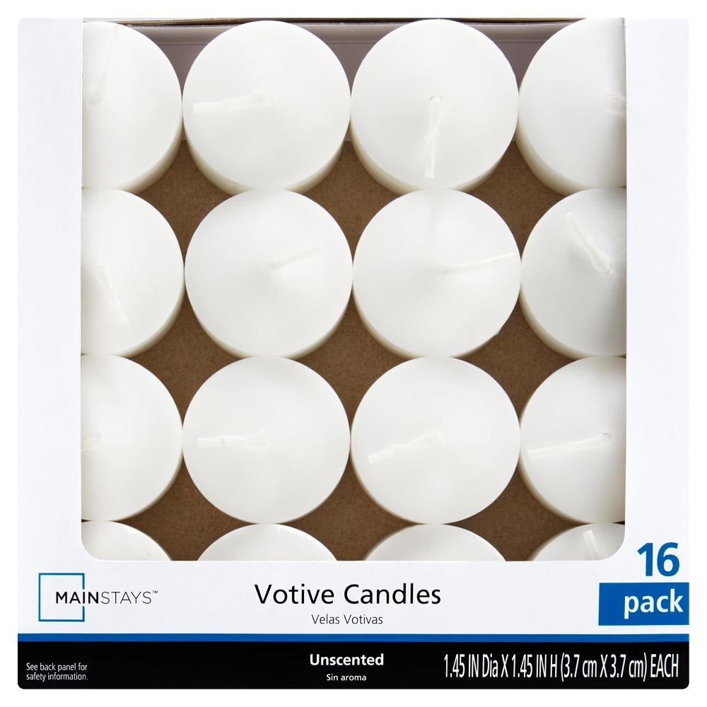 Candle Supplies Bulk - Unscented White Votive Candles Set of