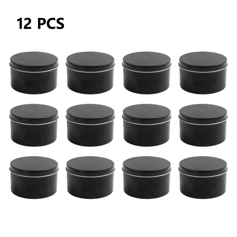 12/24Pcs Round Metal Tin Box C – Black Tin Candle Bewertung und Preis