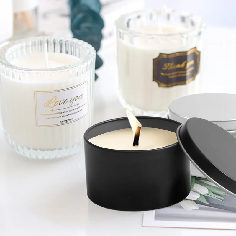 12/24Pcs Round Metal Tin Box C – Black Tin Candle Bewertung und Preis