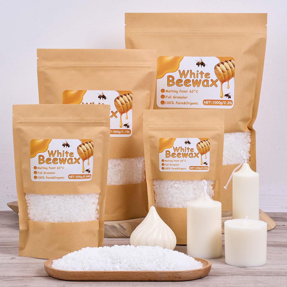 1000g White Beeswax DIY Candle – Candle Supplies Bulk Bewertung und Preis
