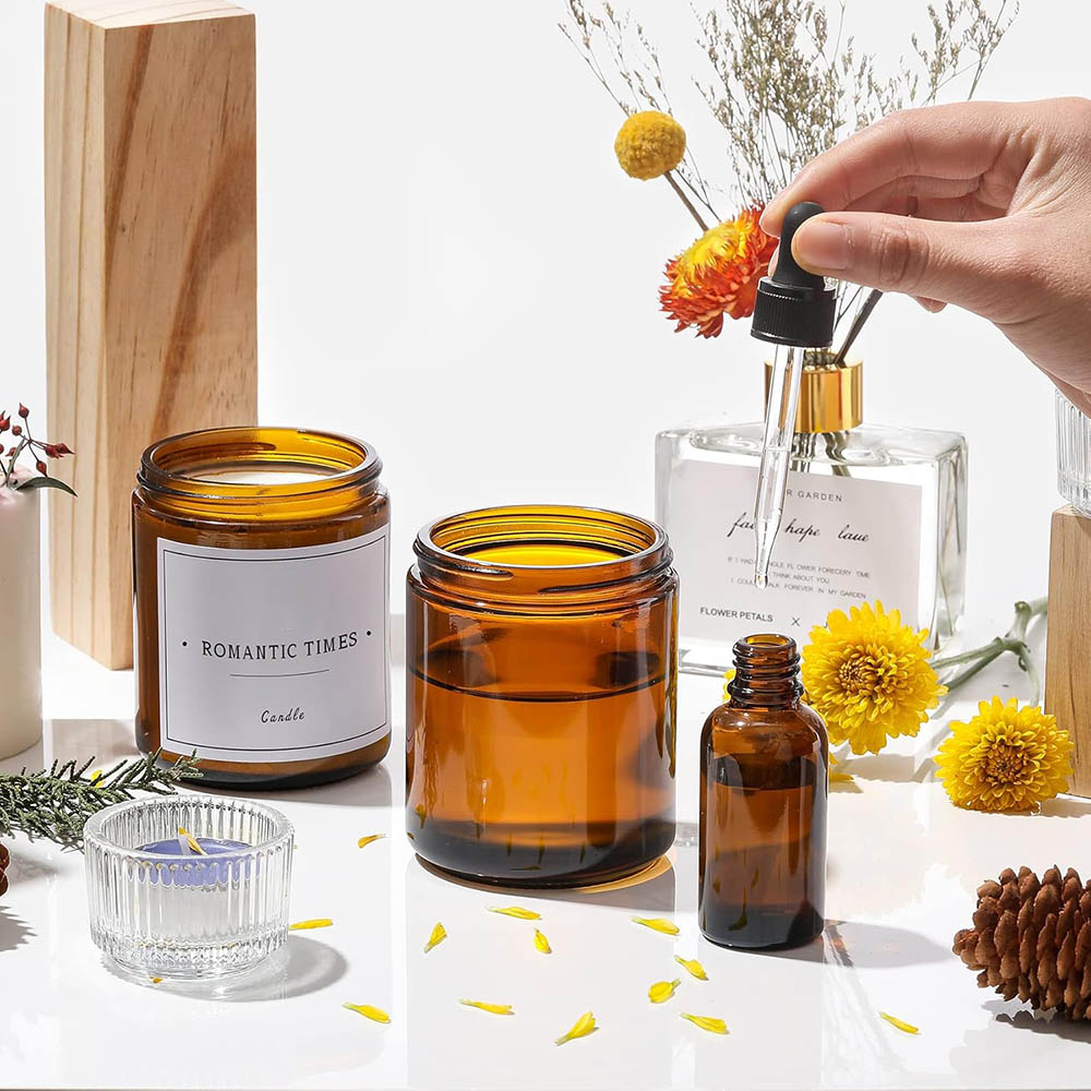 8oz Amber Glass Jars with Blac – Black Tin Candle Bewertung und Preis