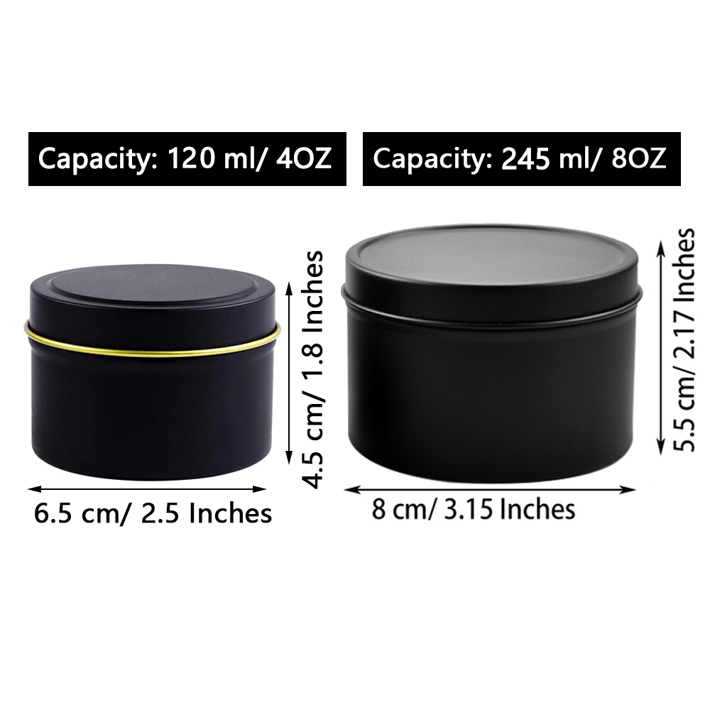 4oz/ 8oz Candle tins with lids – Black Tin Candle Bewertung und Preis