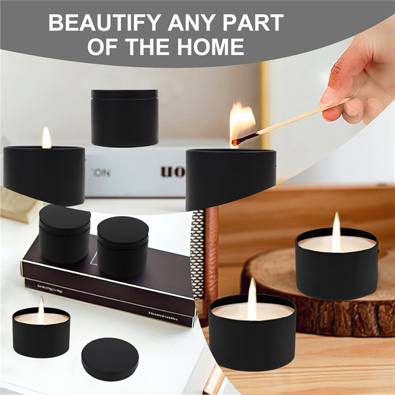 A93E-48Pcs Black Candle Tins,  – Black Tin Candle Bewertung und Preis
