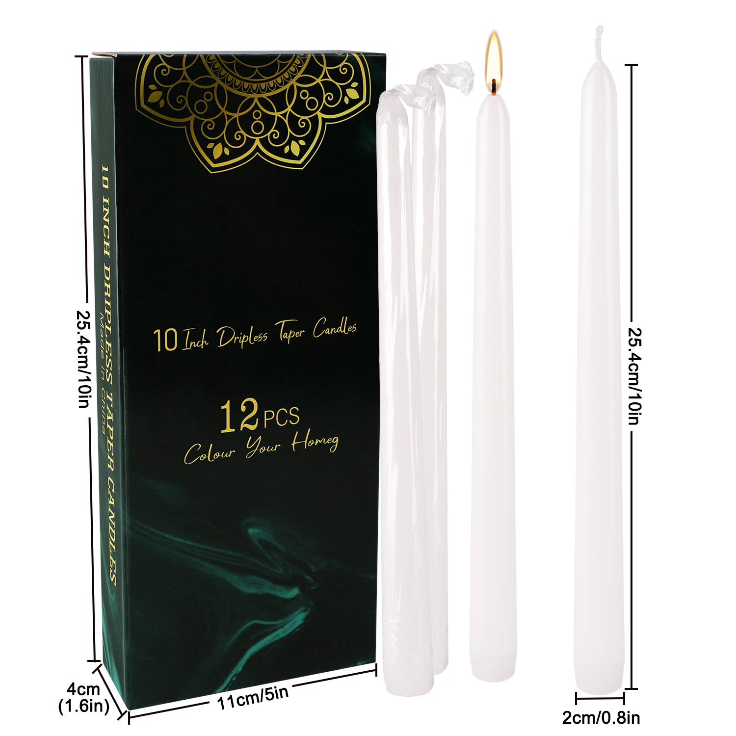 12-Pack of 10inch White Stick  – Candle Supplies Bulk Bewertung und Preis