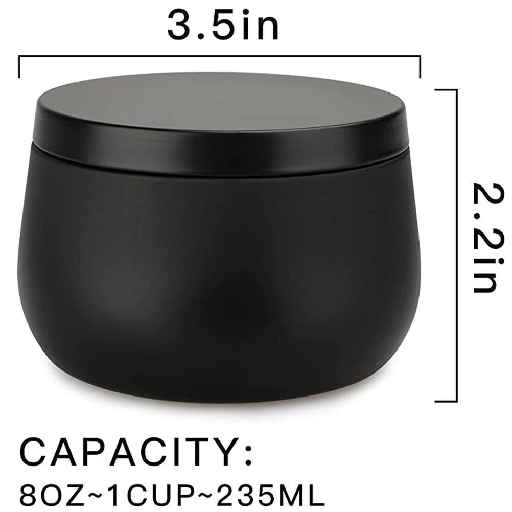 12pcs 8oz White Black Gold Met – Black Tin Candle Bewertung und Preis
