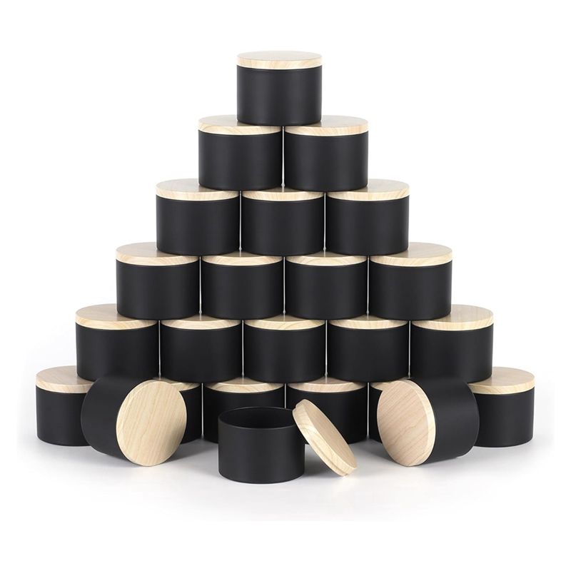 24 Pack 4 Oz Black Candle Tins – Black Tin Candle Bewertung und Preis