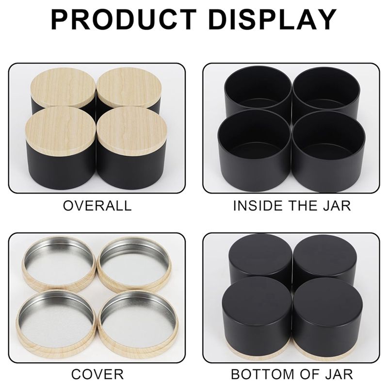 24 Pack 4 Oz Black Candle Tins – Black Tin Candle Bewertung und Preis