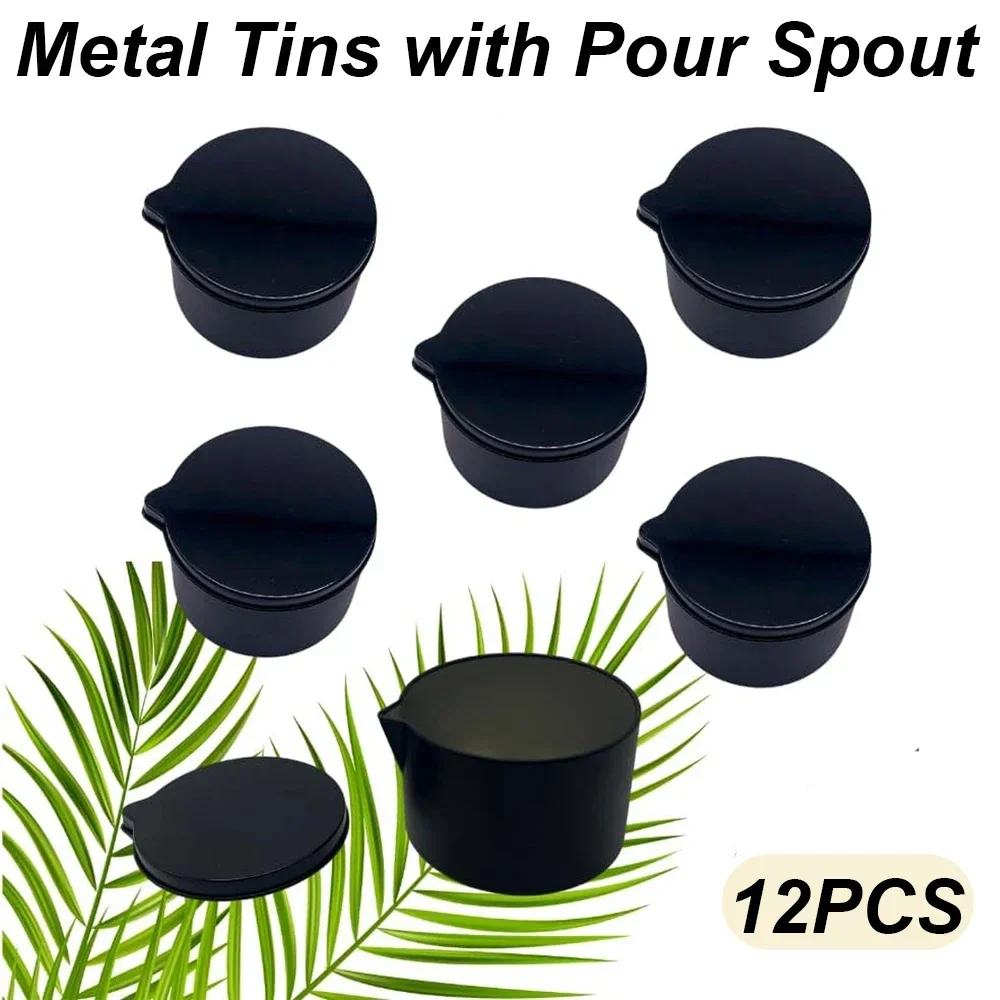 12PCS Silver Black Metal Tins  – Black Tin Candle Bewertung und Preis