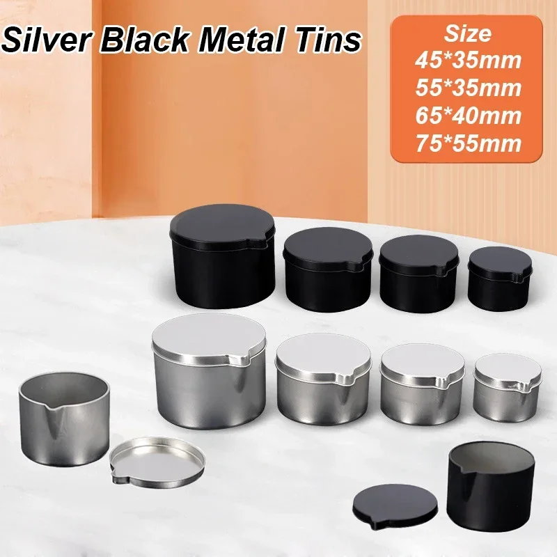 12PCS Silver Black Metal Tins  – Black Tin Candle Bewertung und Preis